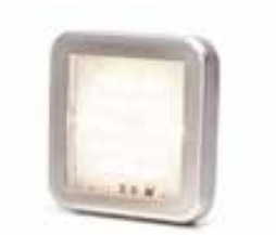 WAS SQUARE INTERIOR LAMP 12 LEDS WHITE 12-24V